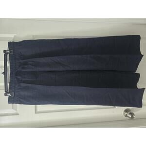 Zac & Rachel Navy Blue Wide Leg Drawstring Pants